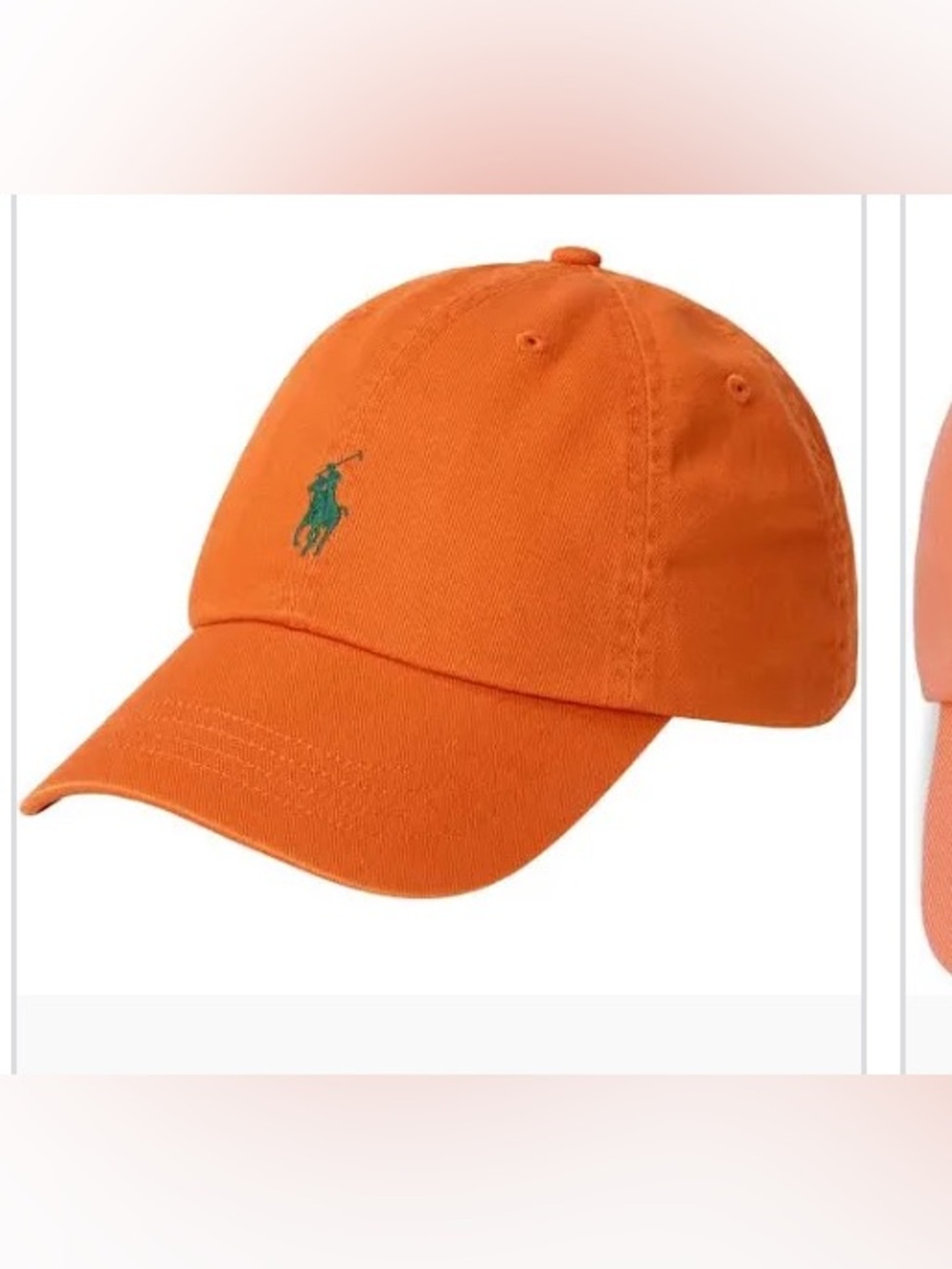 Polo by Ralph Lauren Orange Logo Baseball Cap